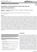 Cover page: Identification of optimal prediction models using multi-omic data for selecting hybrid rice