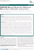 Cover page: NeOProM: Neonatal Oxygenation Prospective Meta-analysis Collaboration study protocol