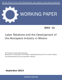Cover page: Labor Relations and the Development of the Aerospace Industry in Mexico