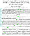 Cover page: Coverage Analysis of Relay Assisted Millimeter Wave Cellular Networks with Spatial Correlation