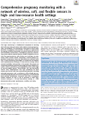 Cover page: Comprehensive pregnancy monitoring with a network of wireless, soft, and flexible sensors in high- and low-resource health settings.