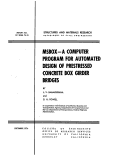 Cover page: MSBOX - A Computer Program for Automated Design of Prestressed Concrete Box Girder Bridges