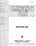Cover page: Emergency Plan - Building 940