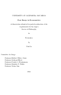 Cover page: Four essays in econometrics