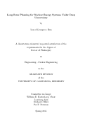 Cover page: Long-Term Planning for Nuclear Energy Systems Under Deep Uncertainty