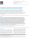 Cover page: Physiological, behavioral and subjective sadness reactivity in frontotemporal dementia subtypes