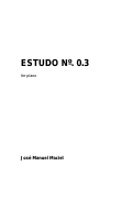 Cover page: Estudo Nº. 0.3