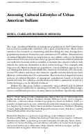 Cover page: Assessing Cultural Lifestyles of Urban American Indians