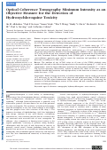 Cover page: Optical Coherence Tomography Minimum Intensity as an Objective Measure for the Detection of Hydroxychloroquine Toxicity