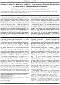 Cover page: Effects of Add‐On Nebivolol on Blood Pressure and Glucose Parameters in Hypertensive Patients With Prediabetes