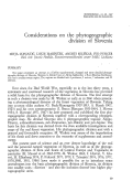 Cover page: Considerations on the phytogeographic division of Slovenia