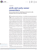 Cover page: eLife and early career researchers