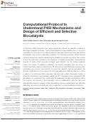 Cover page: Computational Protocol to Understand P450 Mechanisms and Design of Efficient and Selective Biocatalysts