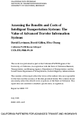 Cover page: Assessing the Benefits and Costs of Intelligent Transportation Systems: The Value of Advanced Traveler Information Systems