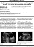 Cover page: Early Diagnosis of Heterotopic Pregnancy in a Primigravid Without Risk Factors in the Emergency Department