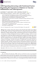Cover page: AHR Signaling Interacting with Nutritional Factors Regulating the Expression of Markers in Vascular Inflammation and Atherogenesis