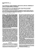 Cover page: Low frequency of p53 mutations observed in a diverse collection of primary hepatocellular carcinomas.