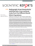Cover page: Radiographic Knee Osteoarthritis and Knee Pain: Cross-sectional study from Five Different Racial/Ethnic Populations