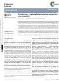 Cover page: Rapid access to phospholipid analogs using thiol-yne chemistry