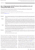 Cover page: Use of appropriate initial treatment among adolescents and young adults with cancer.