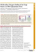 Cover page: Molecular Oxygen Induced in-Gap States in PbS Quantum Dots