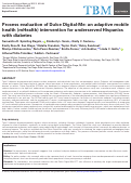 Cover page: Process evaluation of Dulce Digital-Me: an adaptive mobile health (mHealth) intervention for underserved Hispanics with diabetes.