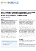 Cover page: Multi-Biomarker Analysis for Identifying Organic Matter Sources in Small Mountainous River Watersheds: A Case Study of the Yuba River Watershed