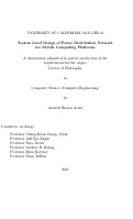 Cover page: System level design of power distribution network for mobile computing platforms