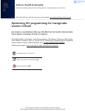 Cover page: Optimising HIV programming for transgender women in Brazil