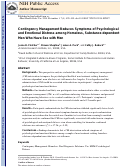 Cover page: Contingency management reduces symptoms of psychological and emotional distress among homeless, substance-dependent men who have sex with men