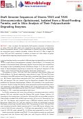 Cover page: Draft Genome Sequences of Strains TAV3 and TAV4 (Verrucomicrobia: Opitutaceae), Isolated from a Wood-Feeding Termite, and In Silico Analysis of Their Polysaccharide-Degrading Enzymes