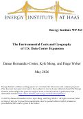 Cover page of The Environmental Costs and Geography of U.S. Data Center Expansion