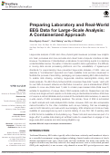 Cover page: Preparing Laboratory and Real-World EEG Data for Large-Scale Analysis: A Containerized Approach