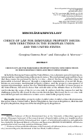 Cover page: Choice of Law for Immovable Property Issues: New Directions In The European Union And The United States