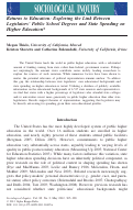 Cover page: Returns to Education: Exploring the Link Between Legislators' Public School Degrees and State Spending on Higher Education*