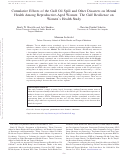 Cover page: Cumulative Effects of the Gulf Oil Spill and Other Disasters on Mental Health Among Reproductive-Aged Women: The Gulf Resilience on Women’s Health Study