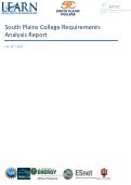 Cover page: South Plains College Requirements Analysis Report