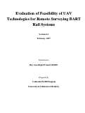 Cover page: Evaluation of Feasibility of UAV Technologies for Remote Surveying BART Rail Systems