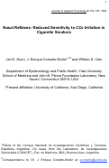 Cover page: Nasal reflexes: Reduced sensitivity to CO2 irritation in cigarette smokers