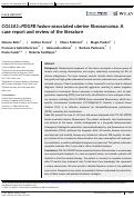 Cover page: COL1A1::PDGFB fusion-associated uterine fibrosarcoma: A case report and review of the literature.