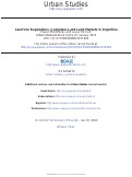 Cover page: Land Use Regulations, Compliance and Land Markets in Argentina