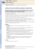 Cover page: Salivary Cortisol and Cold Pain Sensitivity in Female Twins