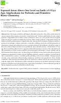 Cover page: Exposed Areas Above Sea Level on Earth &gt;3.5 Gyr Ago: Implications for Prebiotic and Primitive Biotic Chemistry