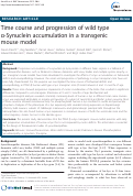 Cover page: Time course and progression of wild type ¿-Synuclein accumulation in a transgenic mouse model
