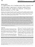 Cover page: A complementary role of multiparameter flow cytometry and high-throughput sequencing for minimal residual disease detection in chronic lymphocytic leukemia: an European Research Initiative on CLL study