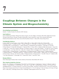 Cover page: Couplings between changes in the climate system and biogeochemistry