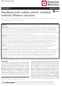 Cover page: Identifying avian malaria vectors: sampling methods influence outcomes