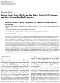 Cover page: Ketosis onset type 2 diabetes had better islet β-cell function and more serious insulin resistance.