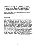 Cover page: Development of DNA probes to investigate genetic variation of alcohol metabolizing enzymes.