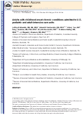 Cover page: Adults with childhood-onset chronic conditions admitted to US pediatric and adult intensive care units